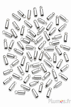 Eindkapje - lengte 8 mm - zilverkleurig